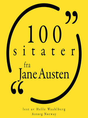 cover image of 100 sitater fra Jane Austen